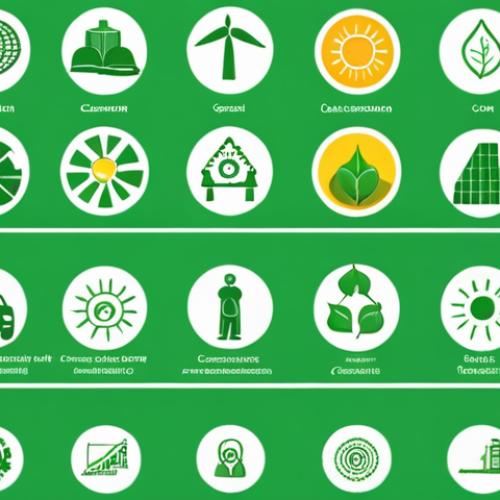 Home 17 "Dynamic, modern illustration showcasing the booming green economy and the evolution of 'green jobs'. Feature diverse professionals (e.g., a renewable energy project manager, a sustainable finance analyst, a circular economy strategist) in various interactive scenes. Surround them with symbols of sustainable industry: wind turbines, solar panels, sleek electric vehicles, data graphs showing growth, and elements representing strict environmental regulations (e.g., stylized global maps, legal documents). Emphasize the rapid integration of environmental considerations into core business strategies, driven by a blend of genuine concern, regulatory pressures (like net-zero commitments), and a competitive advantage. The atmosphere should be vibrant, innovative, and forward-looking, blending technology with natural elements."