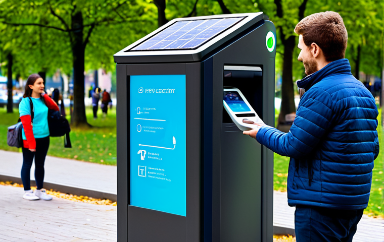 환경 관련 공모전 준비법 - Smart Recycling in Action**
"A futuristic, brightly lit scene showcasing a smart recycling bin in a...